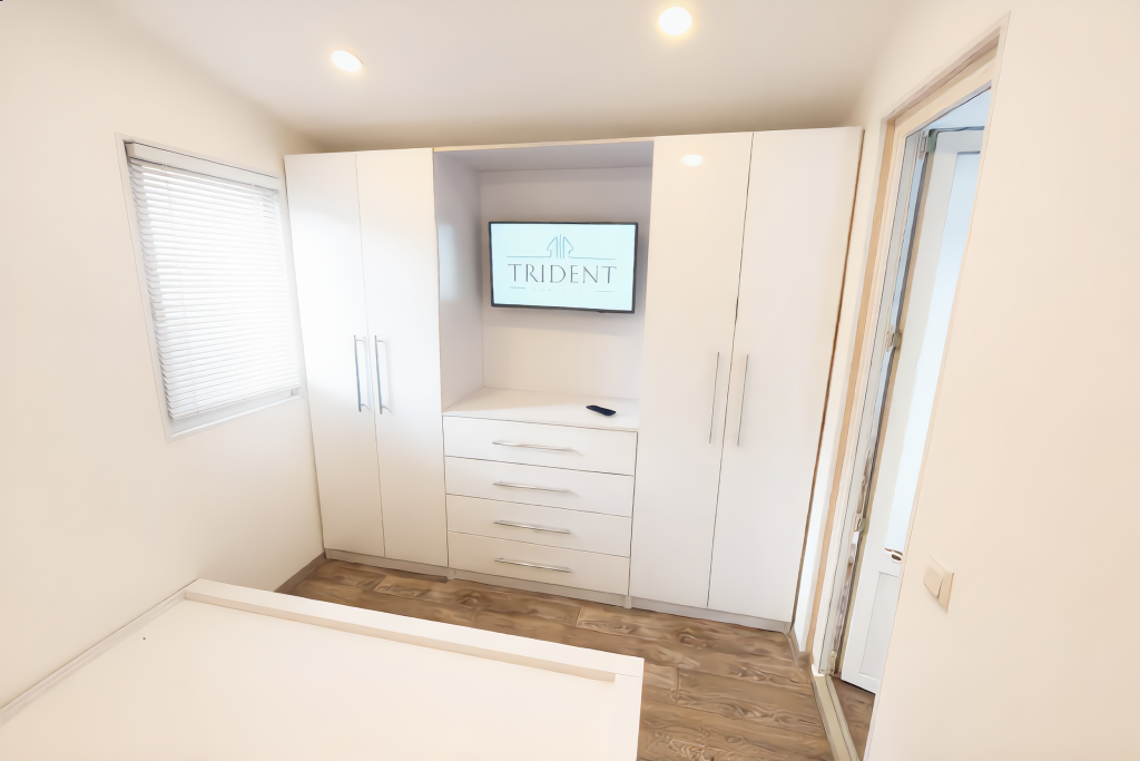 Luxus Mobilheim «Sea Rose» 7 x 3,5m – ausgestattet mit Küche, Bad & Heizung