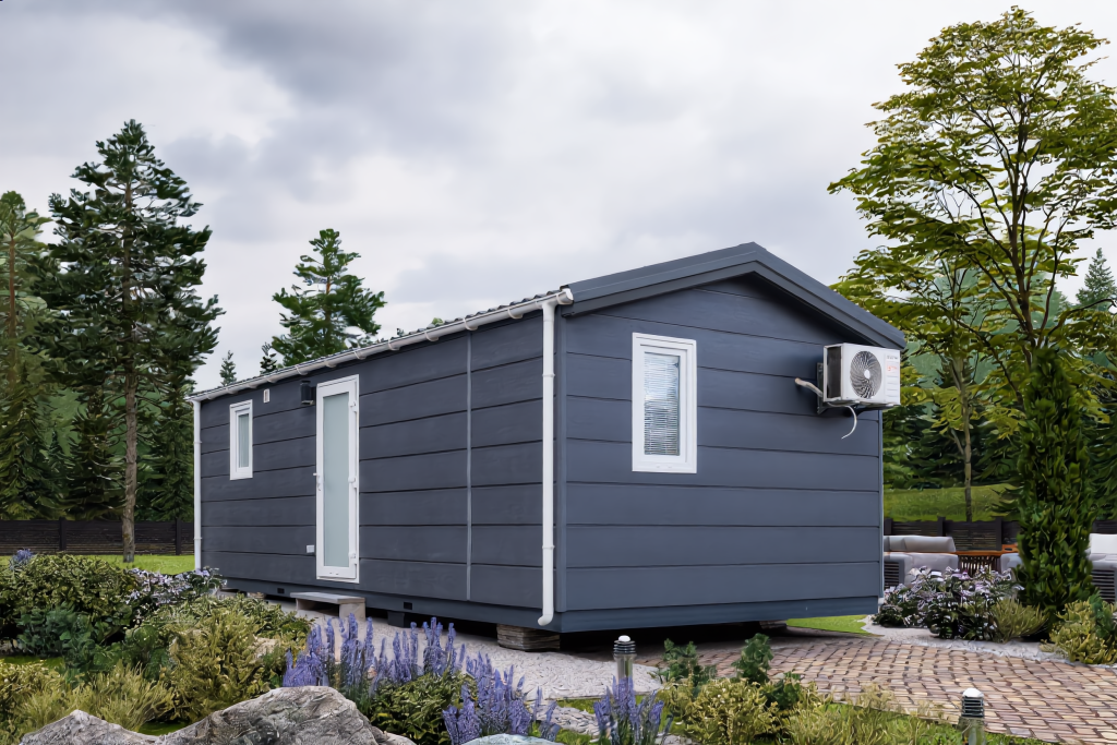 Luxus Mobilheim «Sea Rose» 7 x 3,5m – ausgestattet mit Küche, Bad & Heizung