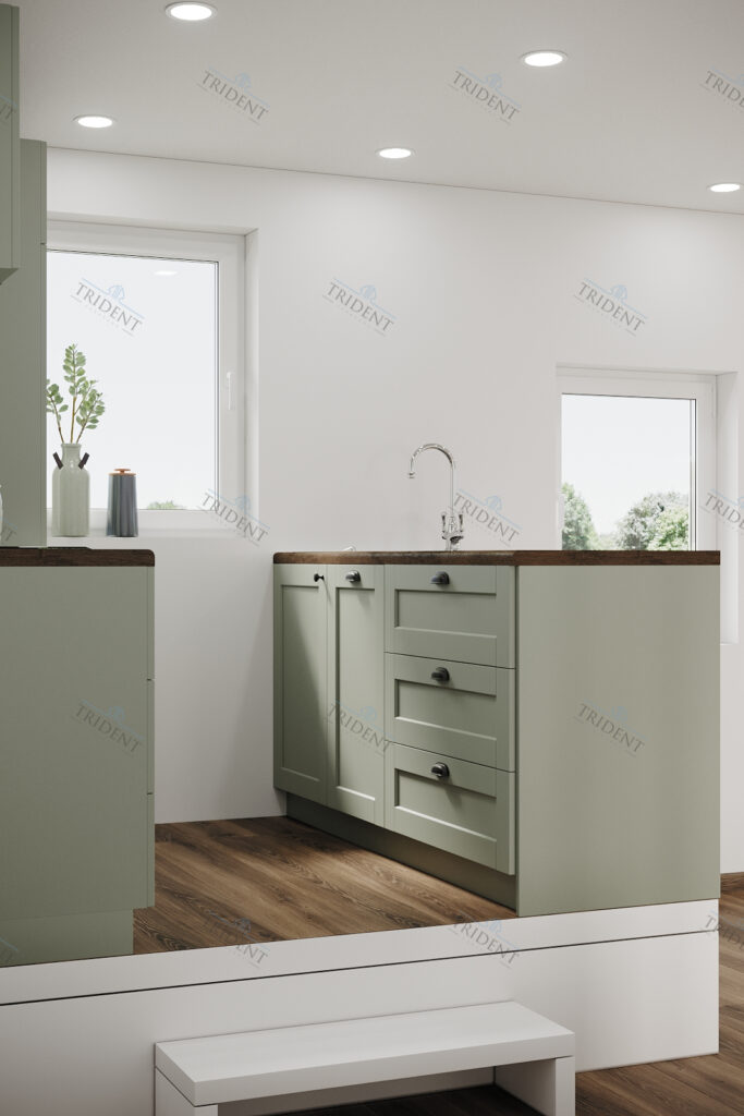 Trident Villa M1 — модульный дом 9 × 3 м и 7 × 3 м из двух секций с соединением на участке для круглогодичного проживания