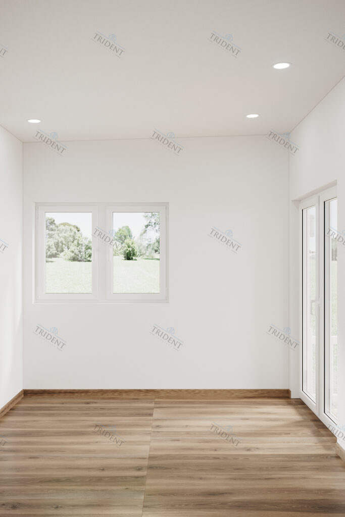 Trident Villa M1 — модульный дом 9 × 3 м и 7 × 3 м из двух секций с соединением на участке для круглогодичного проживания