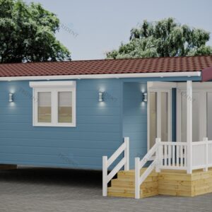 Trident Villa M1 — модульный дом 9 × 3 м и 7 × 3 м из двух секций с соединением на участке для круглогодичного проживания